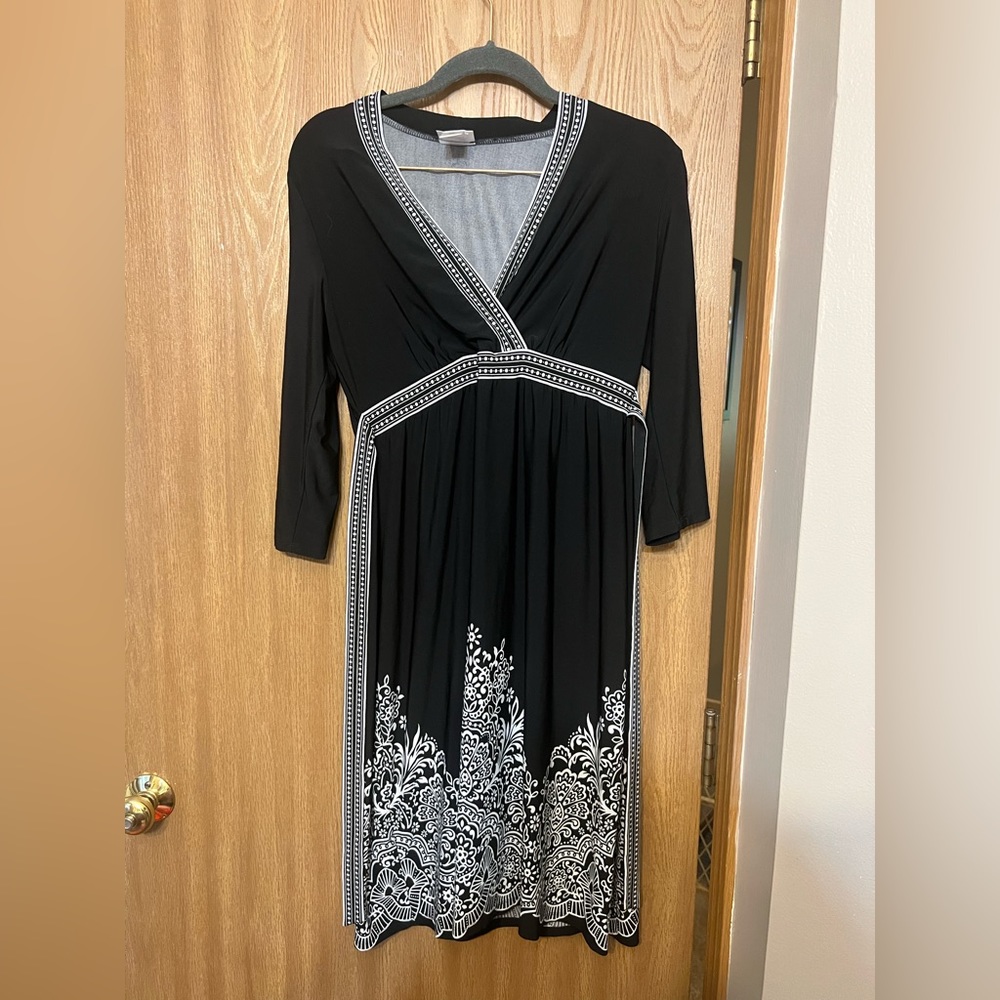 Motherhood Maternity black V neck dress